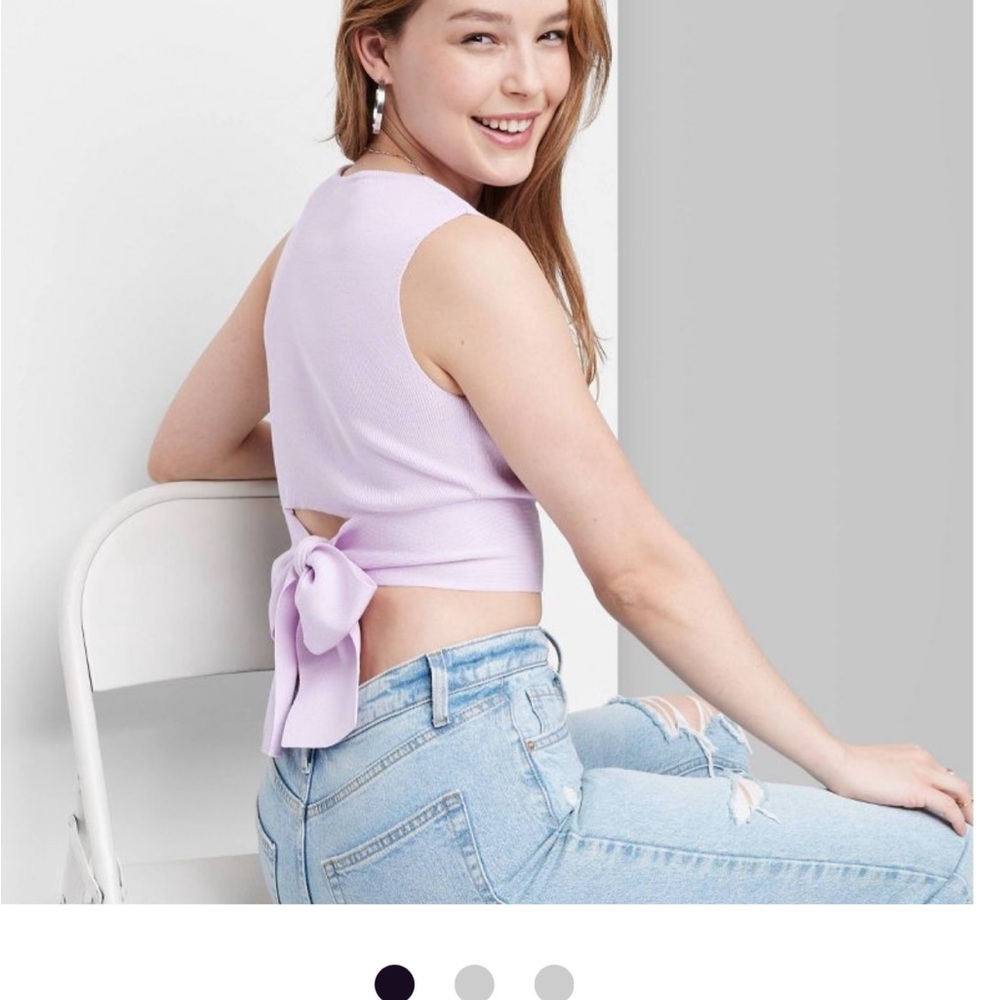 Target Purple Sleeveless Crop Top